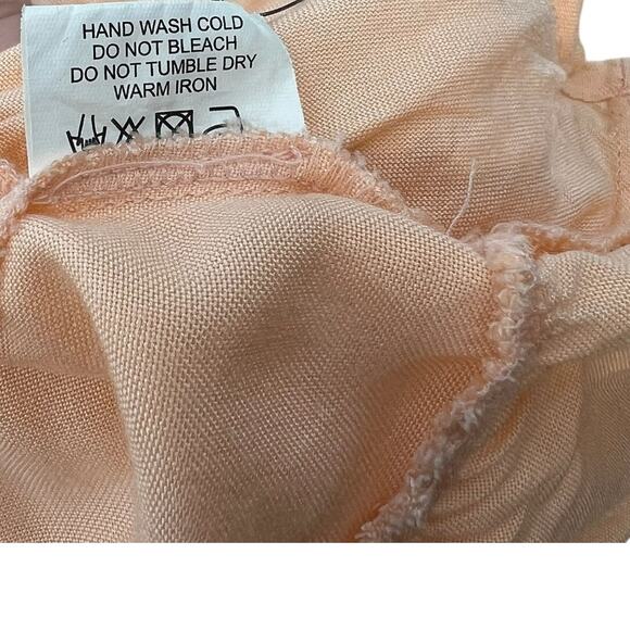 Sundress Indiana Dress Tunic Beach‎ Tasseled Beaded Peach Neon Pink Size XS - Picture 13 of 13